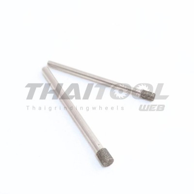 เข็มเพชรแกน 3 mm. หัวโต 3-4  mm. เคลือบเพชร CBN 100-230