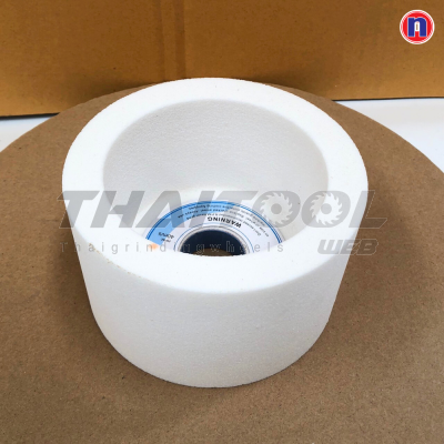 หินถ้วย5"x3" เบอร์80 สีขาว ลับใบมีดสับไม้ เหล็กไฮสปีด เหล็กเกรด เหล็กเเข็ง งานผิวเงา