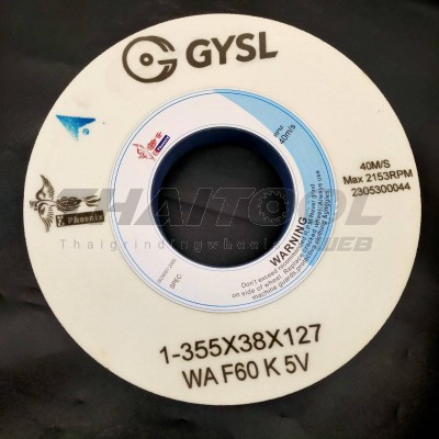  หินเจียร 14"x38 mm. WA60 (lowtemp) เจียรเหล็กเกรด เหล็กเครื่องมือ 