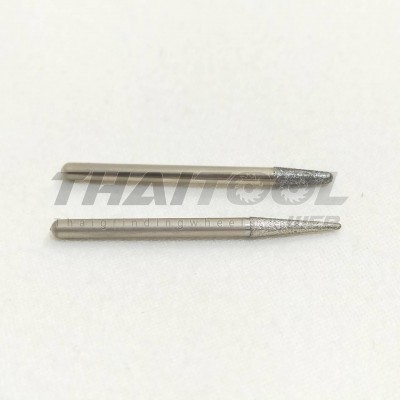 เข็มเพชรแกน 3 mm. หัวโต 3.3 mm. ทรง R31-R32