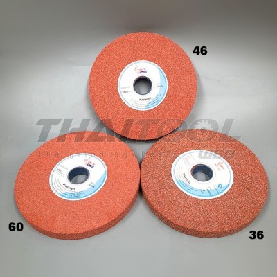 หินเจียร8"x20 mm. สีส้ม38A เบอร์ 36-60 เจียรเหล็กชุปแข็ง เน้นเจียรเร็ว  