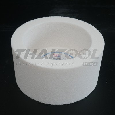 หินถ้วย6"x3" เบอร์60 สีขาว ลับใบมีดสับไม้ เหล็กไฮสปีด เหล็กเกรด เหล็กเเข็ง