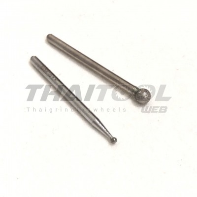 เข็มเพชรแกน 3 mm. ทรงกลม B หัวโต 2.0,5.0 CA