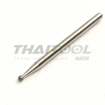 เข็มเพชรแกน 3 mm. ทรงกลม B หัวโต 2.0 mm. T 