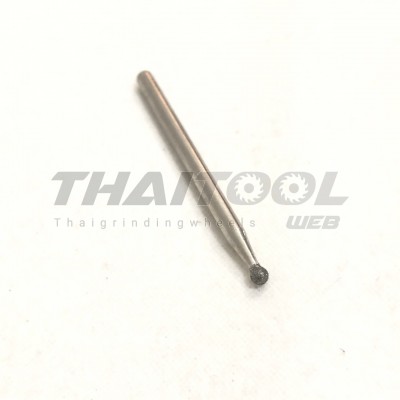 เข็มเพชรแกน 3 mm. ทรงกลม B หัวโต 2.5 mm. R 