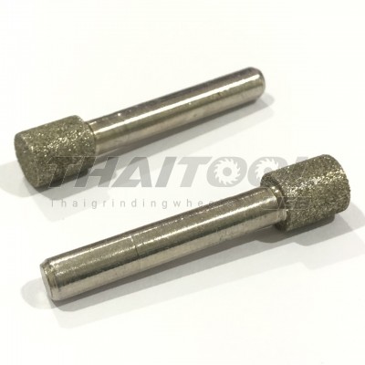 เข็มเพชรแกน 6 mm. A ทรงกระบอกตรง หัวโต 9 mm.