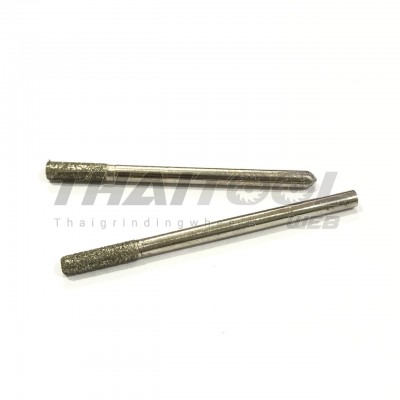 เข็มเพชรแกน 3 mm. A ทรงกระบอกตรง หัวโต 3.2 mm.