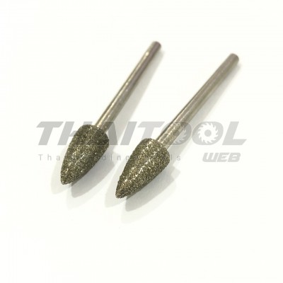 เข็มเพชรแกน 3 mm. C ทรงกรวย หัวโต 7.0 mm.