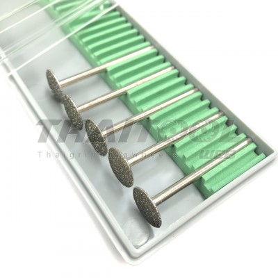 เข็มเพชรแกน 3 mm. X ทรงเหรียญขอบคม  หัวโต 13.0  mm. BS (เกรดโรงงาน)