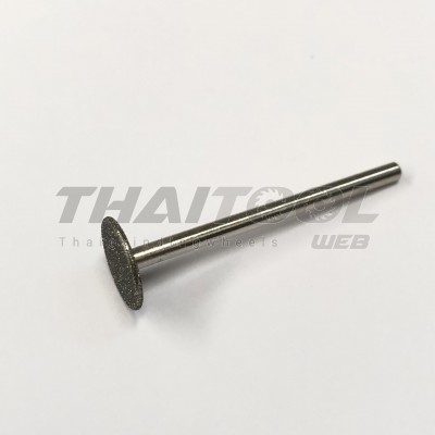 เข็มเพชรแกน 3 mm. U ทรงเหรียญขอบมน หัวโต 13.0  mm. BS (เกรดโรงงาน)