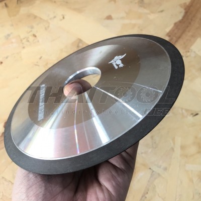 จานเพชร6"4B2 (D150-7.5T-7W-2X-15V-0.02R-32H) "CBN400" N125 ลับคมใบเลื่อยเหล็กชุปแข็ง