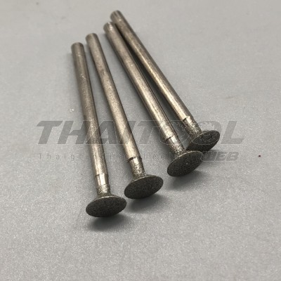 เข็มเพชรแกน 3 มิล หัวโต 8 mm. ทรง Q