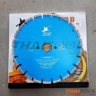 ใบเพชรตัดถนน/ปูน 14"x10 mm. (สีฟ้า) Knight
