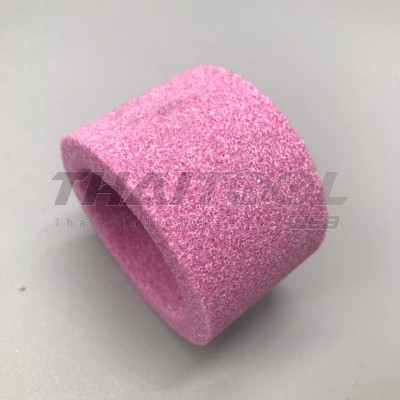 หินถ้วย2"x40mm. เบอร์36 สีชมพู ลับใบมีดสับไม้ เหล็กเหนียว เจียรงานลดขนาด ปรับทรง