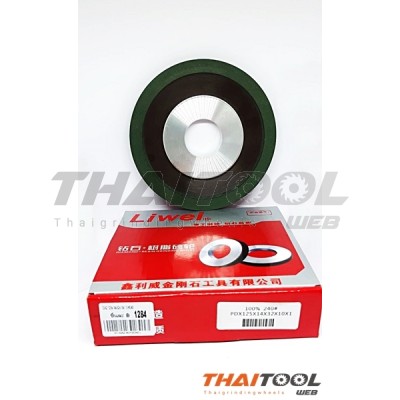 จานเพชรเมกาไลท์5"12A2 (125x14x32x10x1.5) "SDC400" ลับคมคาร์ไบด์ใบเลื่อยวงเดือน กล่องแดง