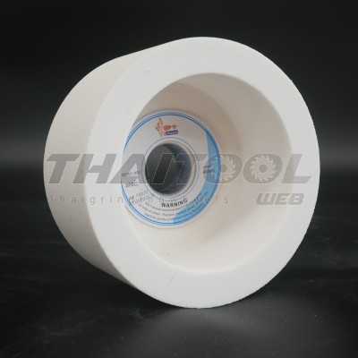 หินถ้วย6"x3" เบอร์ 80 สีขาว ลับใบมีดสับไม้ เหล็กไฮสปีด เหล็กเกรดเหล็กเเข็ง 