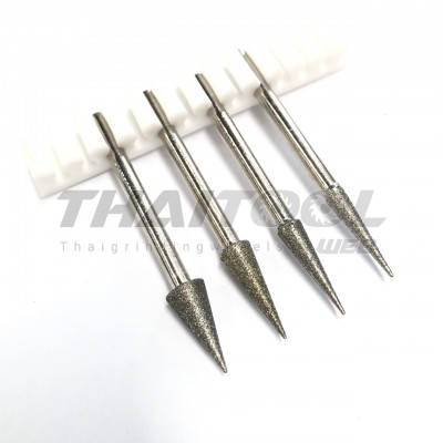 เข็มเพชรแกน 3 mm. P ทรงแหลม หัวโต 3.0-6.0 mm CN (รุ่นมาตรฐาน)