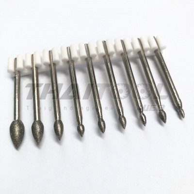 เข็มเพชรแกน 3 mm. S ทรงกรวย หัวโต 2.0 - 6.0 mm. CN (รุ่นมาตรฐาน) 