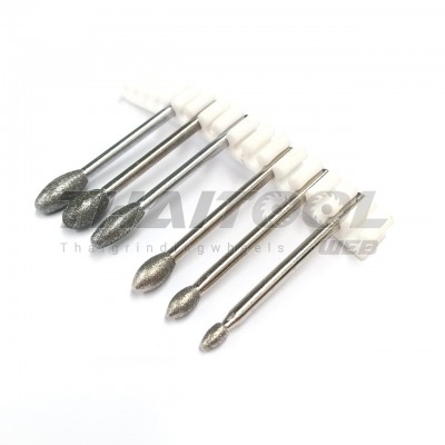 เข็มเพชรแกน 3 mm. Q ทรงหัวมน หัวโต 3.0 - 6.0 mm . CN (รุ่นมาตรฐาน)