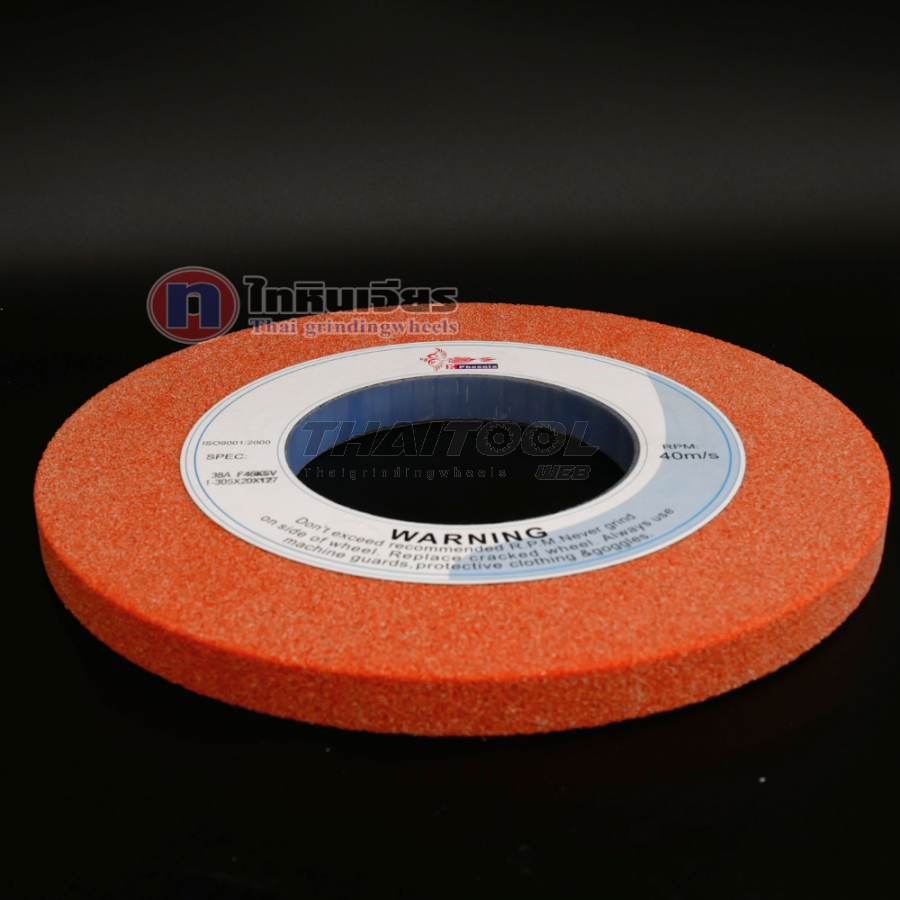 หินเจียร12"x20mm.สีส้มเบอร์ 46 เจียรเร็ว เจียรเหล็กทั่วไป เจียรโลหะที่มีความแข็งแรงสูง
