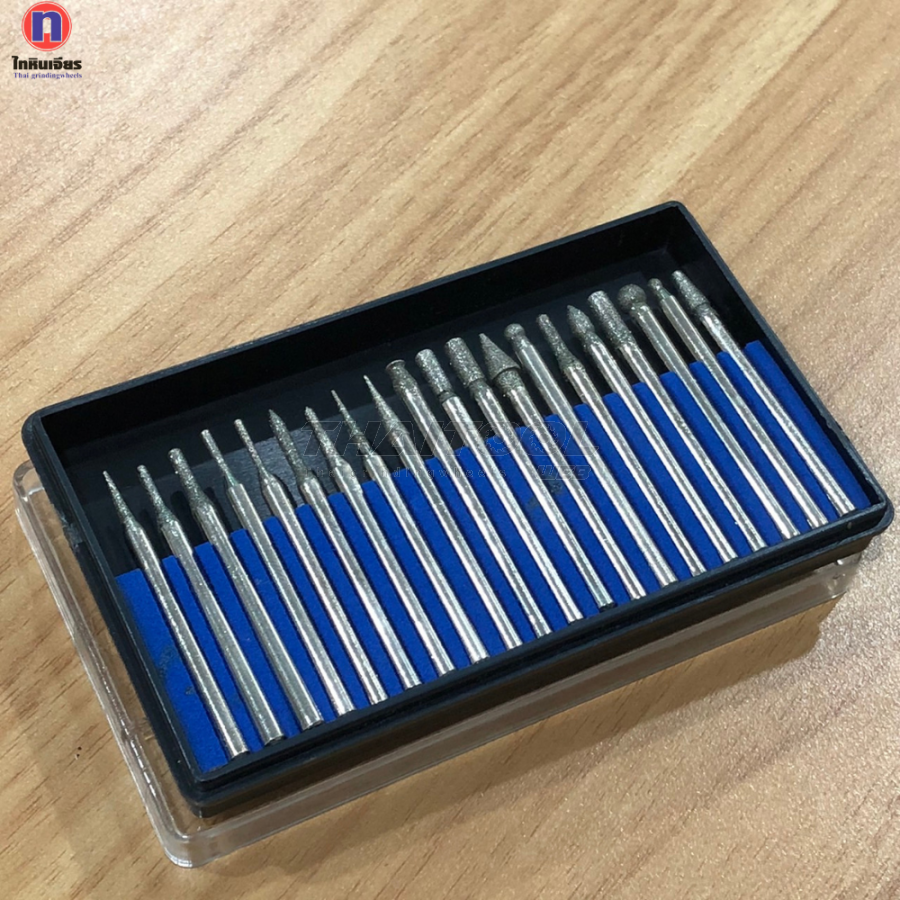 เข็มเพชรแกน 3 mm.ชุด 20 ชิ้น รุ่นคุ้มค่าใช้งานเบื้องต้น 
