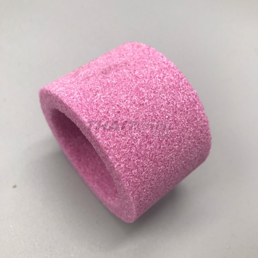 หินถ้วย2"x40mm. เบอร์36 สีชมพู ลับใบมีดสับไม้ เหล็กเหนียว เจียรงานลดขนาด ปรับทรง