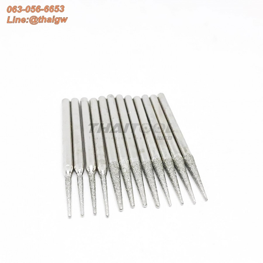 เข็มเพชรแกน 3 mm. R ทรงแหลม หัวโต 1.4 - 5.0 mm. FS (รุ่นมาตรฐาน)