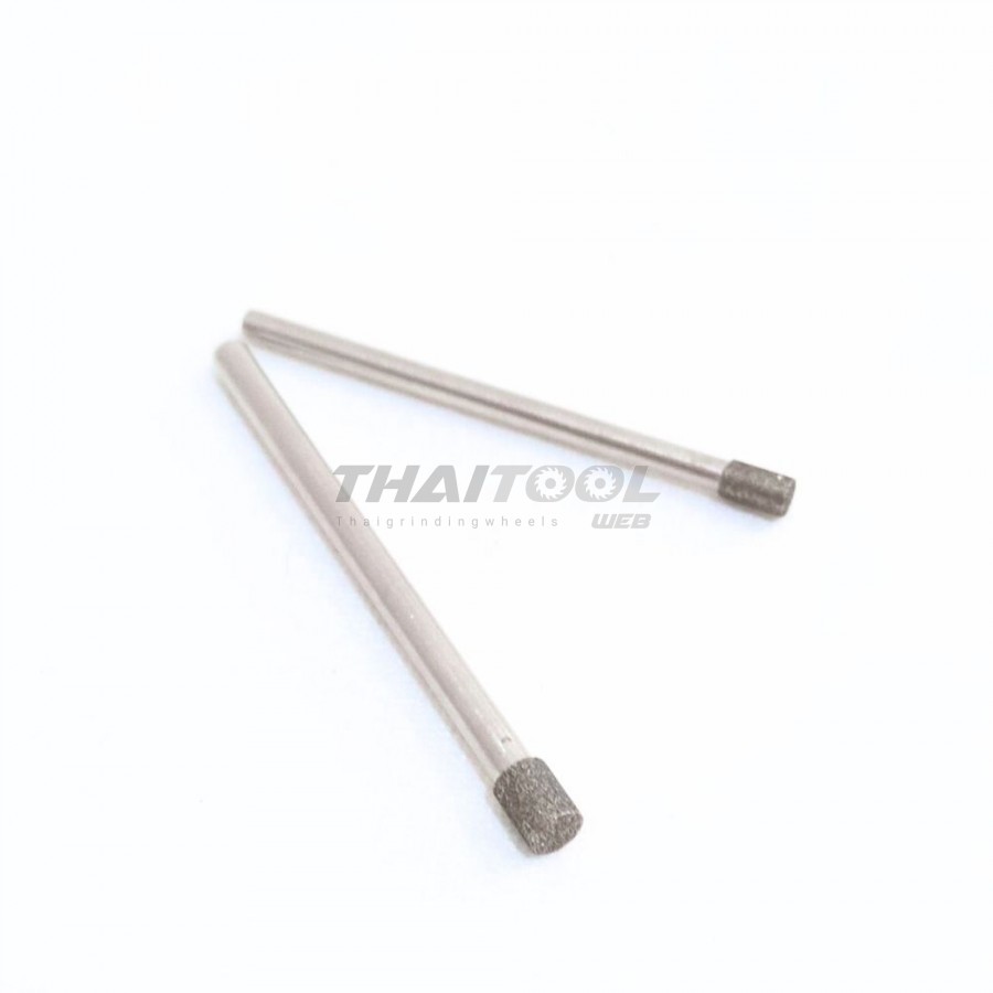 เข็มเพชรแกน 3 mm. หัวโต 3-4  mm. เคลือบเพชร CBN 100-230