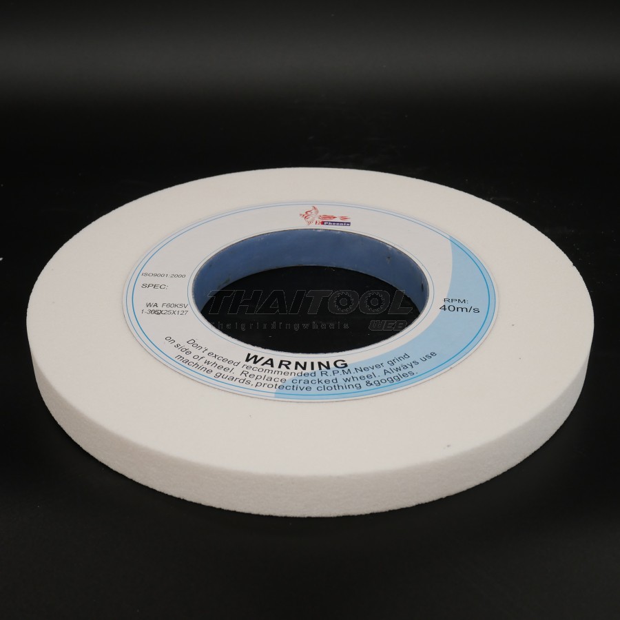 หินเจียร12"x 25mm. สีขาวเบอร์ 60 เจียรเหล็กไฮสปีด เหล็กเครื่องมือ เหล็กเกรด