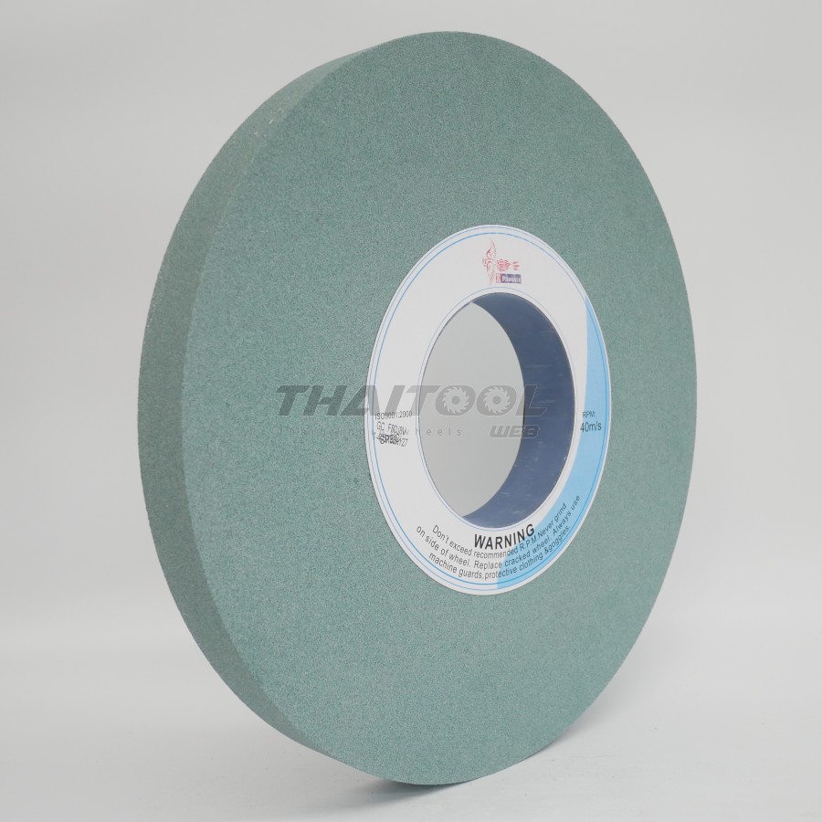 หินเจียร 16"x 38mm. GC80 เจียรคาร์ไบด์ อโลหะ เหล็กชุปแข็ง