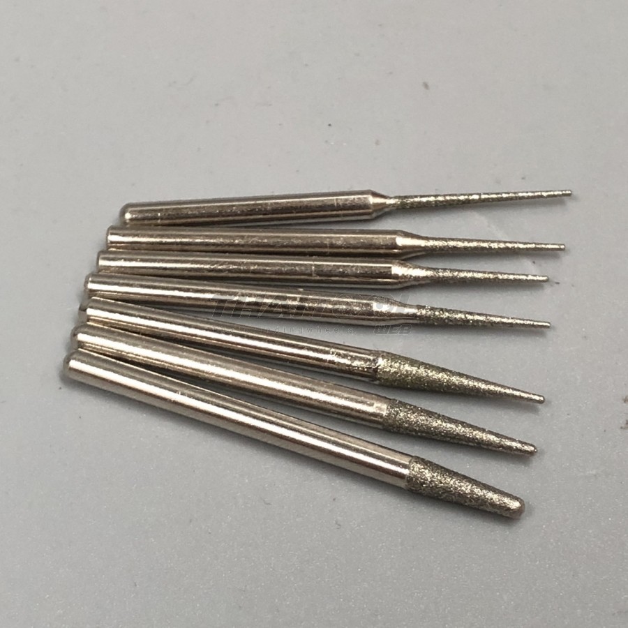  เข็มเพชรแกน 3 mm. R ทรงแหลม(เรียว) หัวโต 1.3 - 3.1 mm.CN (รุ่นมาตรฐาน)