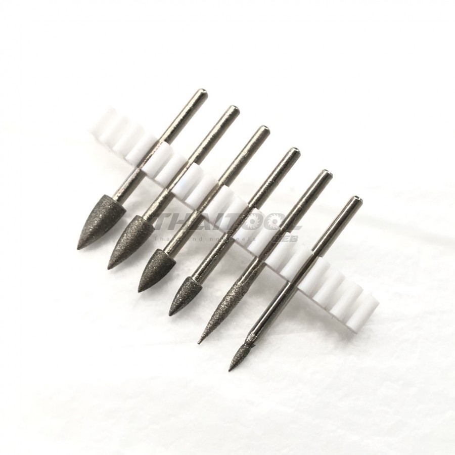 เข็มเพชรแกน 3 mm. J ทรงกรวย หัวโต 2.0 - 6.0 mm. CN (รุ่นมาตรฐาน)