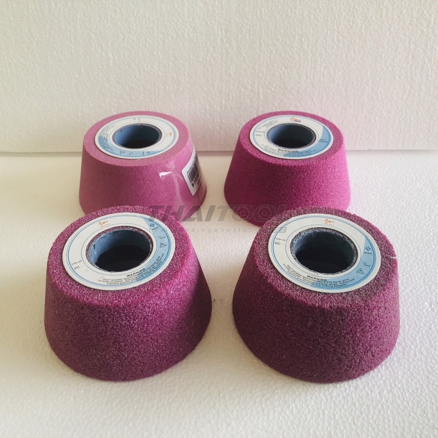 หินถ้วยสีชมพู ทรงเฉียง ขนาด4"100x50x31.75mm.