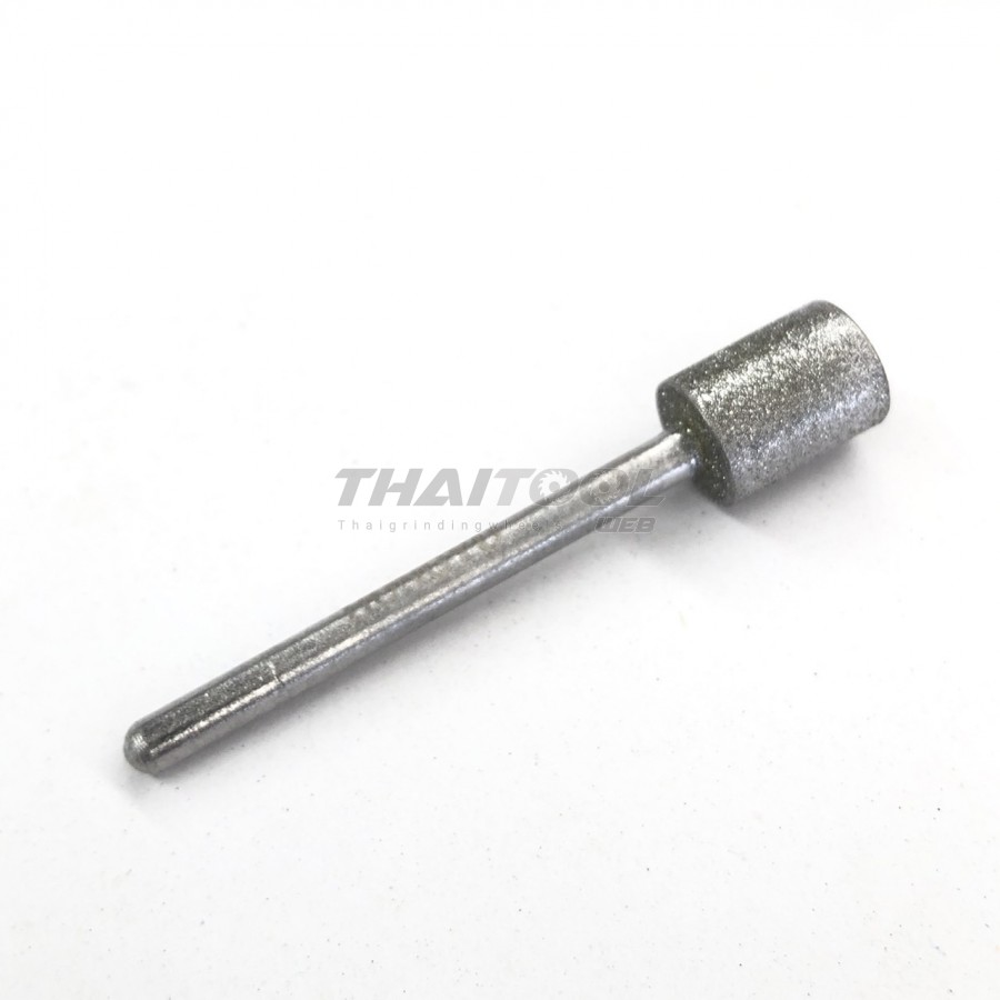 เข็มเพชรแกน 3 mm. A ทรงกระบอก หัวโต 8 mm. 