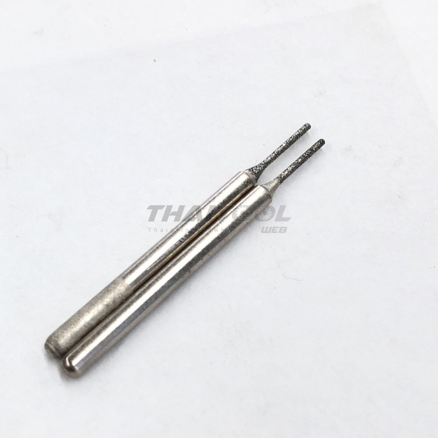 เข็มเพชรแกน 3 mm. A ทรงกระบอก หัวโต 1 mm. 
