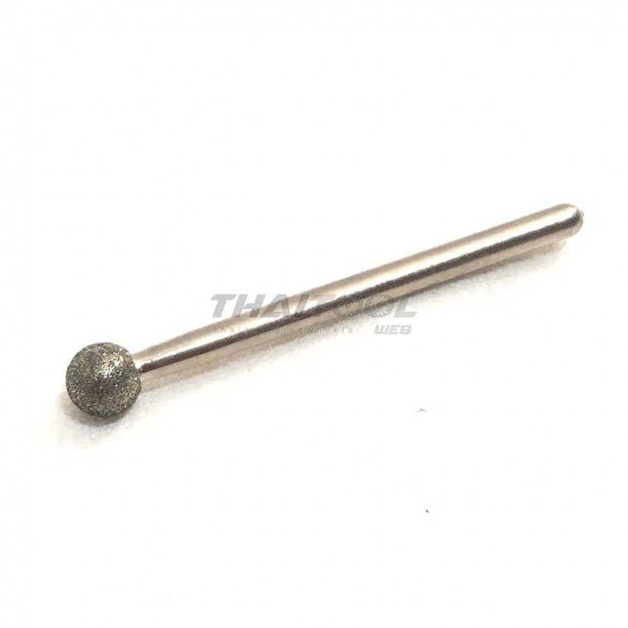เข็มเพชรแกน 3 mm. ทรงกลม B หัวโต 6.0 mm. T 