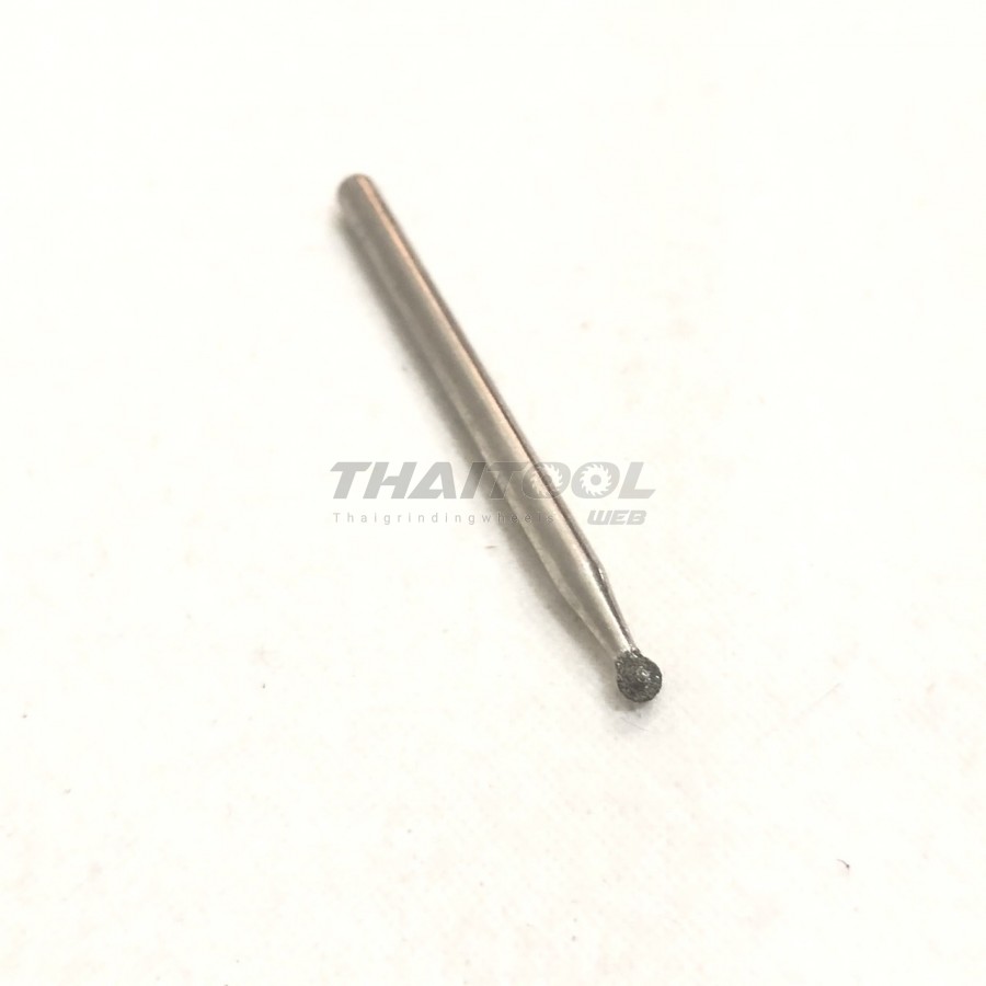 เข็มเพชรแกน 3 mm. ทรงกลม B หัวโต 2.5 mm. R 