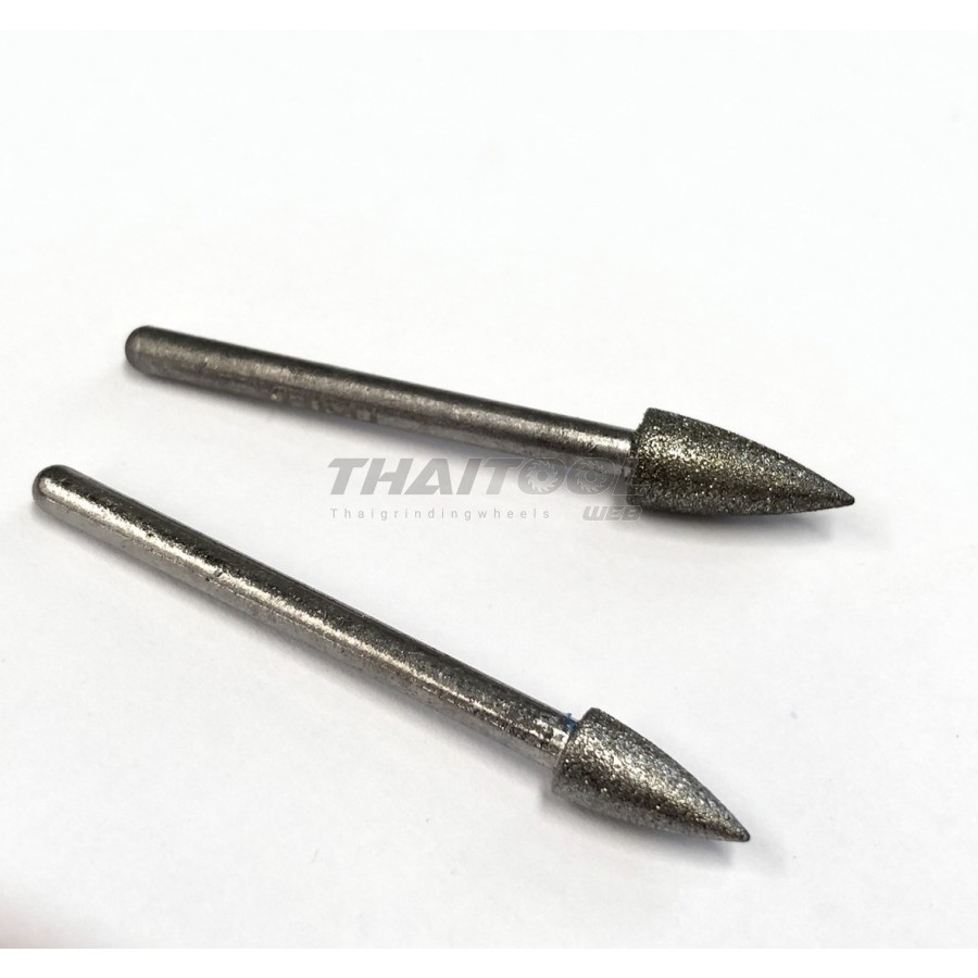 เข็มเพชรแกน 3 mm. J ทรงกรวย หัวโต 5.0,6.0 mm. FS (รุ่นมาตรฐาน)