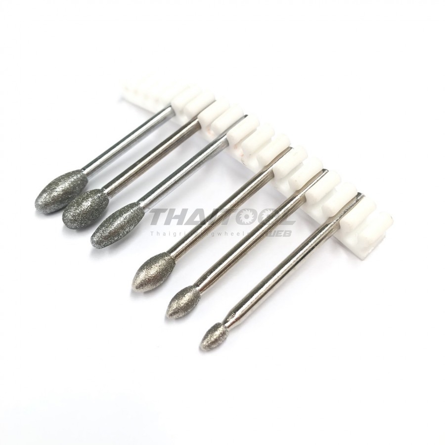 เข็มเพชรแกน 3 mm. Q ทรงหัวมน หัวโต 3.0 - 6.0 mm . CN (รุ่นมาตรฐาน)