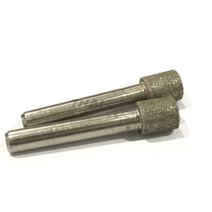 เข็มเพชรแกน 6 mm. A ทรงกระบอกตรง หัวโต 9 mm.