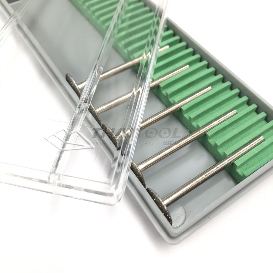 เข็มเพชรแกน 3 mm. X ทรงเหรียญขอบคม  หัวโต 13.0  mm. BS (เกรดโรงงาน)