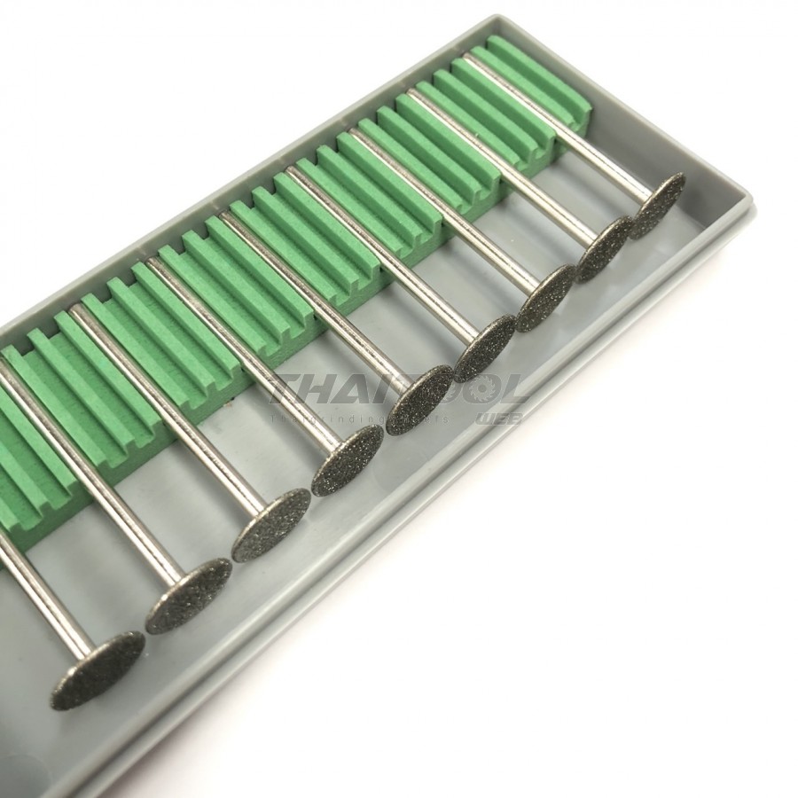 เข็มเพชรแกน 3 mm. U ทรงเหรียญขอบมน หัวโต 13.0  mm. BS (เกรดโรงงาน)