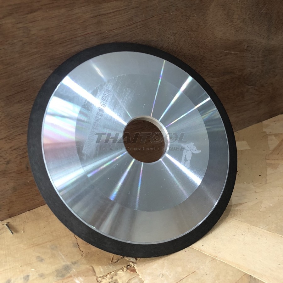 จานเพชร6"4B2 (D150-7.5T-7W-2X-15V-0.02R-32H) "CBN400" N125 ลับคมใบเลื่อยเหล็กชุปแข็ง