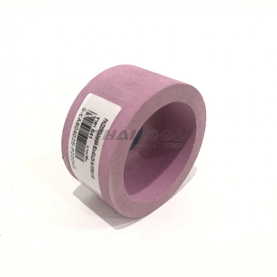 หินถ้วย3"x40mm.เบอร์220 สีชมพู ลับใบมีดสับไม้ เหล็กเหนียว เจียรงานผิวเงา