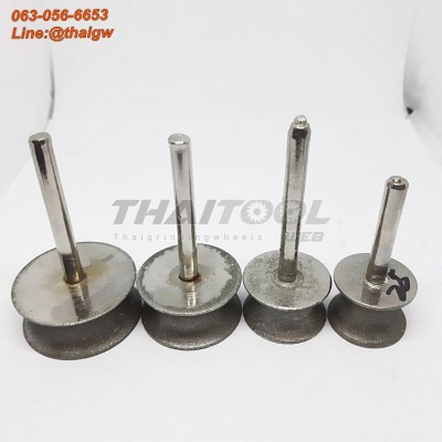 เข็มเพชร R แกน 6 mm. หัวโต 30 - 50 mm. (ความหนา หัว 15 mm.) 