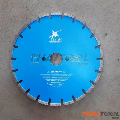 ใบเพชรตัดถนน/ปูน 14"x10 mm. (สีฟ้า) Knight