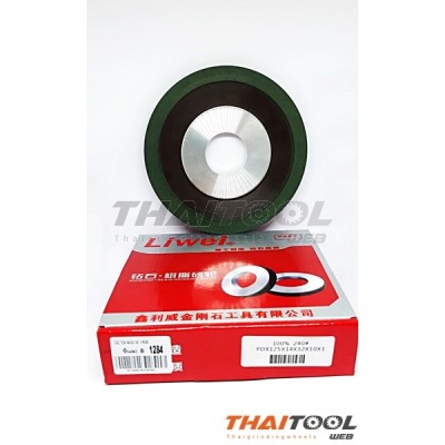จานเพชรเมกาไลท์5"12A2 (125x14x32x10x1.5) "SDC400" ลับคมคาร์ไบด์ใบเลื่อยวงเดือน กล่องแดง