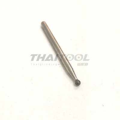 เข็มเพชรแกน 3 mm. ทรงกลม B หัวโต 2.5 mm. R 