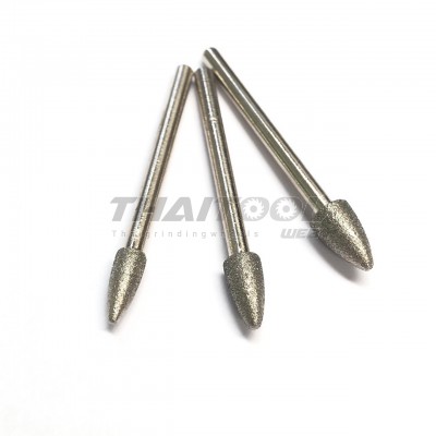 เข็มเพชรแกน 3 mm. หัวโต 4.0,5.0,6.1 mm. ทรงกรวย F (CN)