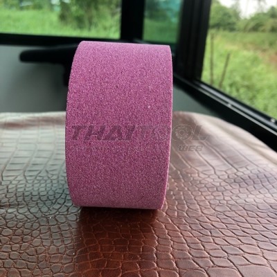 หินถ้วย6"x2" เบอร์80 สีชมพู ลับใบมีดสับไม้ เหล็กเหนียว เจียรงานละเอียด